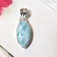 thumbnail image 1 of Stunning 925 Sterling Silver Handmade Bezel Larimar Pendant, 1 of 1