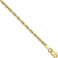 thumbnail image 1 of Stunning Alluring Feminine 10K 2mm Diamond-Cut Lightweight Rope Chain Charming Graceful Lustrous, 1 of 2