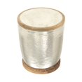 thumbnail image 1 of Stunning Aluminum Marble Wood Stool, 1 of 2