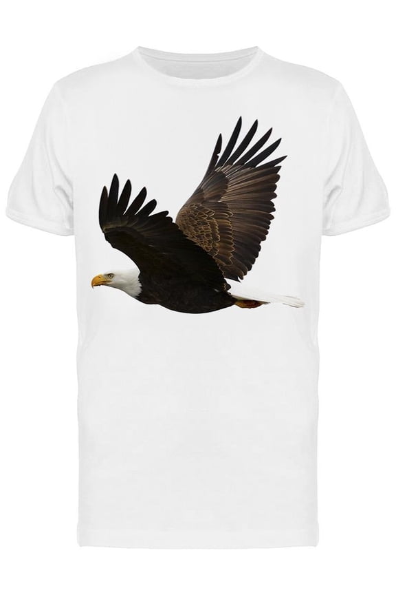 Stunning Bald Eagle Flies T-Shirt Men -Image by Shutterstock, Male 3X-Large