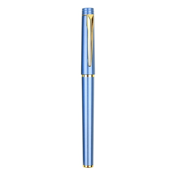 Stunning Black Blue Light Green Silver Chrome Metal Pen With Golden Trim Luxury 0.5mm Black Ink Pen