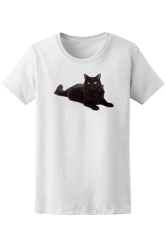 Stunning Black Cat Lying Tee Women's -Image by Shutterstock