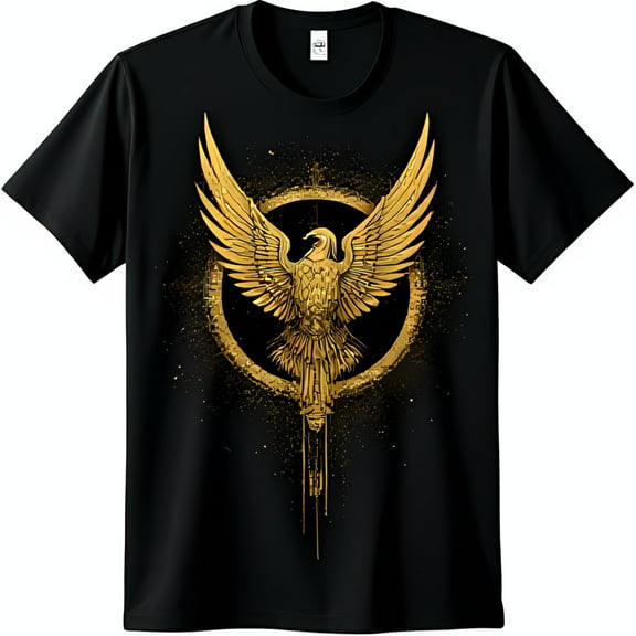 Stunning Black T-Shirt with Pixelated Graphic and Design