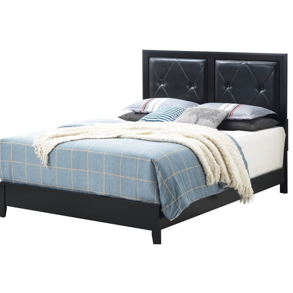 Stunning Black Transitional King Bed - 80"w X 85"d 52"h Robust Build Suits Multiple Decor Options Quick Setup Required Attractive Quality-made Adds Elegance To Bedroom Assembly Needed