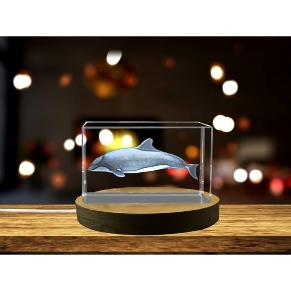 Stunning Chilean Dolphin Sculpted in Gorgeous Crystal Collectible Statue