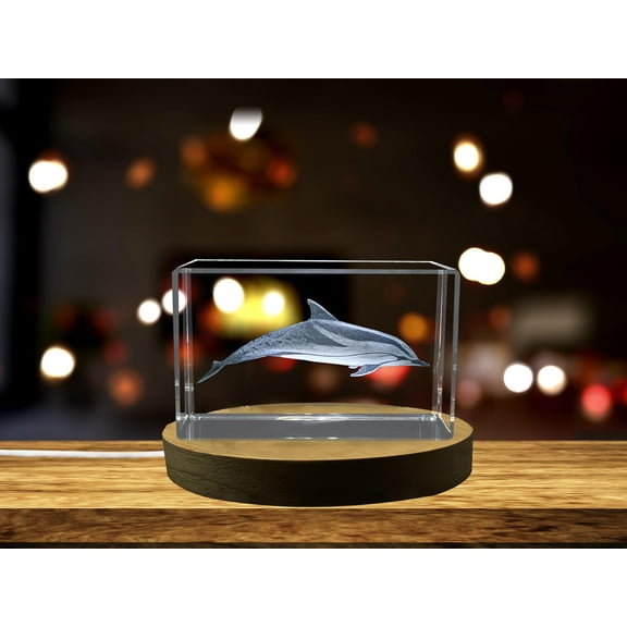 Stunning Clymene Dolphin Sculpted in Shimmering Crystal Collector's Statue