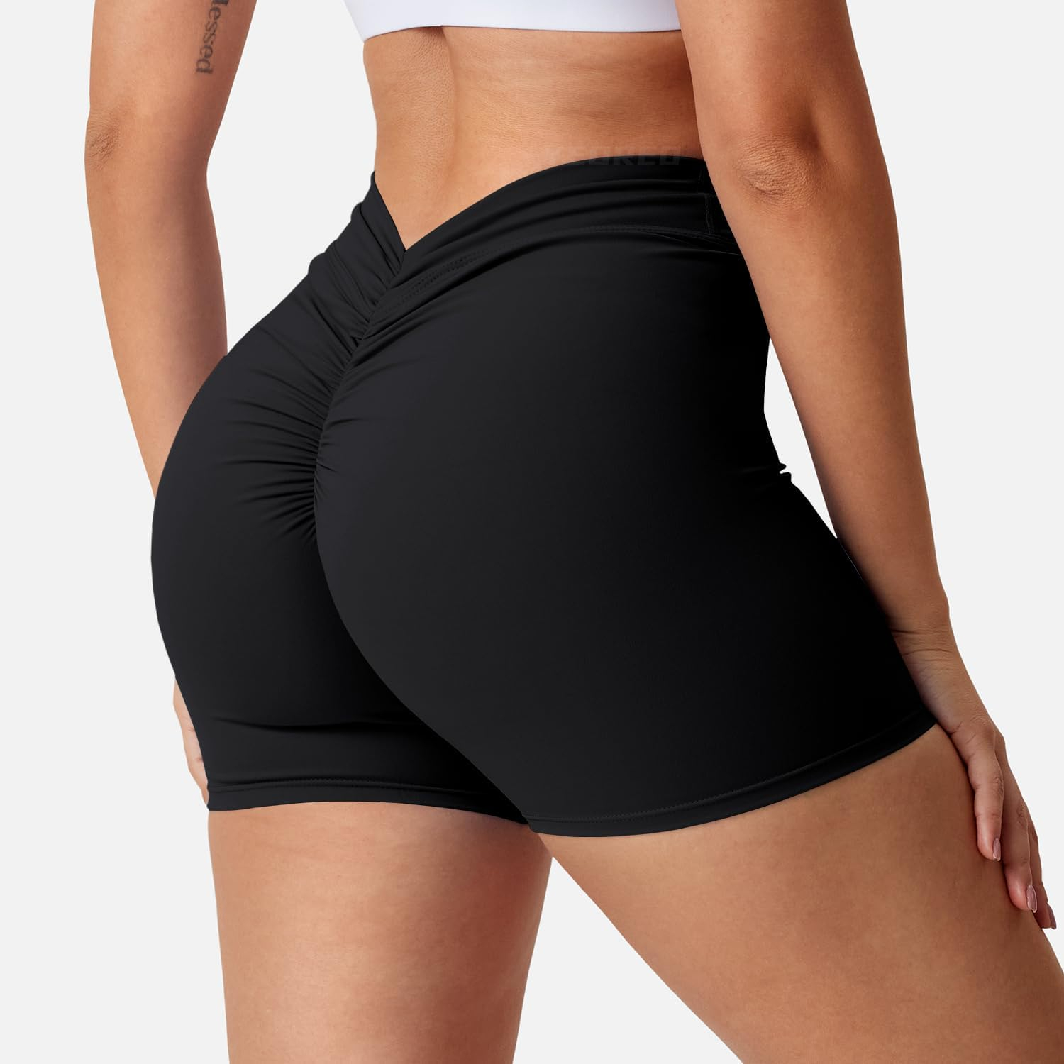 COFCAT Scrunch Butt Shorts - V Back Booty Biker Workout Gym Running Shorts