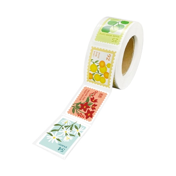 Stunning Floral Stamp Stickers for Home Crafting Journaling and Scrapbooking Flower Phone Paper for Living Room Bedroom and Bathroom, 3x4cm, White