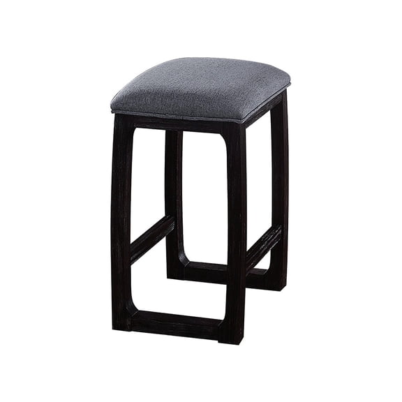 Stunning Gray Fabric Counter Height Stool In Weathered Classy Style And