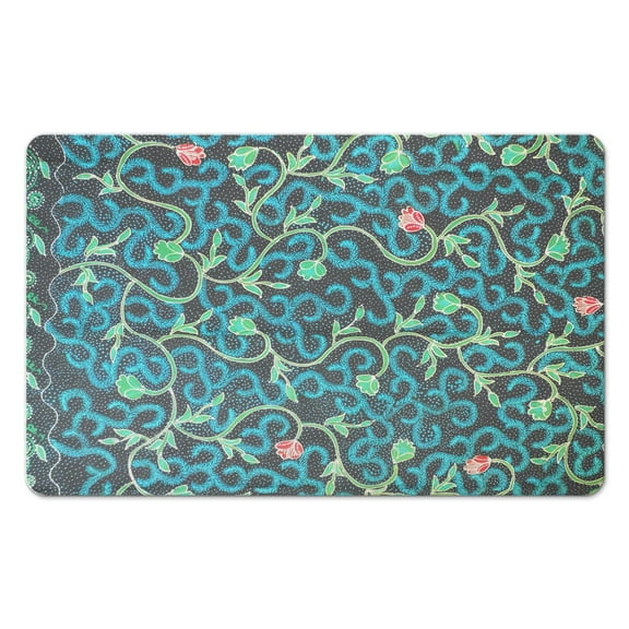 Stunning Green Floral 20x32 inch Area Rug - Non-Slip, Washable & Perfect for Your Living Room, Bedroom, or Entryway