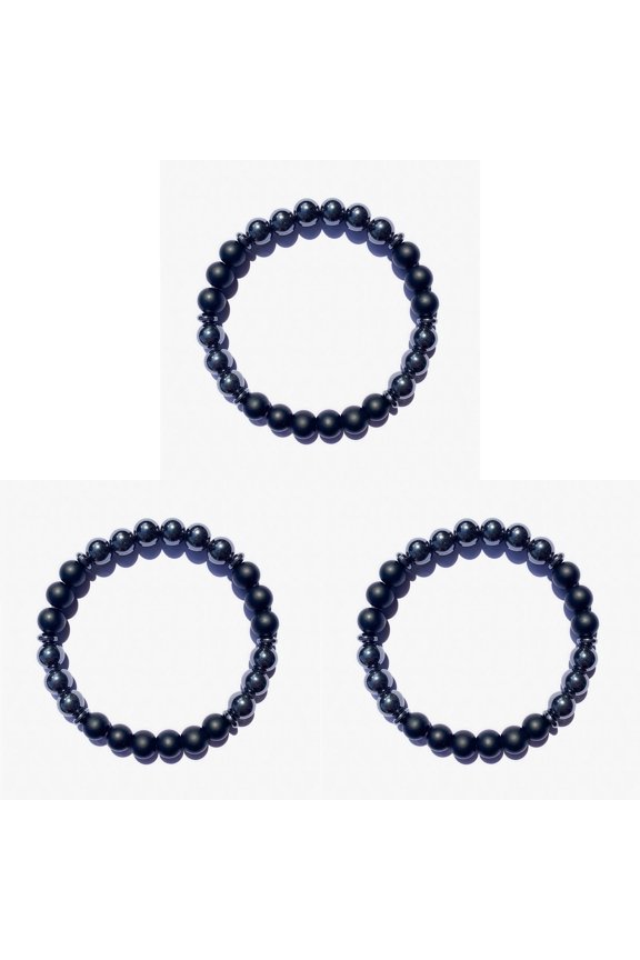 Stunning Handmade Bracelet For Women – Boho Style With Adjustable Fit | Perfect For Birthdays & Anniversaries!, 16-20 cm, Navy 3PCS