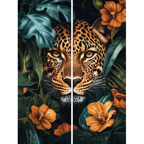 Stunning Leopard Canvas Art Print Perfect for Living Room Bedroom Bathroom Office and Hallway Decoration.