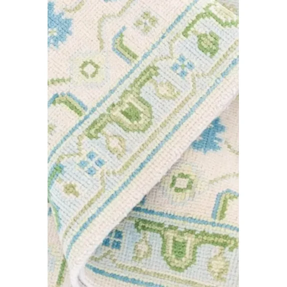Stunning Multi-Color Hand-Knotted Oushak Traditional Area Rug Generously Sized for Any Space