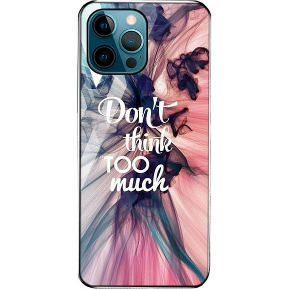 Stunning Pattern Painted Tempered Glass Phone Case for iPhone 13 12 11 Pro Max Mini X XS XR 8 7 Plus, Stylish Stone Pattern Back Cover(B,12 Mini)