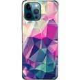 thumbnail image 1 of Stunning Pattern Painted Tempered Glass Phone Case for iPhone 13 12 11 Pro Max Mini X XS XR 8 7 Plus, Stylish Stone Pattern Back Cover(M,13 Mini), 1 of 6