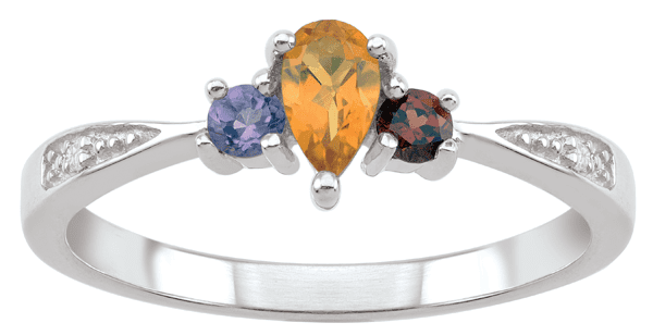 Stunning Personalized Pear and round stone ring by Jewelster