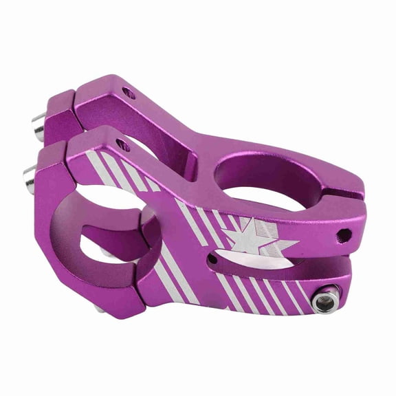 Stunning Purple Bike Stem High Strength Aluminum Alloy Handlebar Stem 31.8mm / 1.3 inches For Mountain Road Bicycle Hollow Design Zero Degree Anti Skid Cycling Component