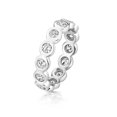 thumbnail image 1 of Stunning Rhodiumed 925 Sterling Silver Women Eternity Ring with Cubic Zirconia/CZ, 1 of 1