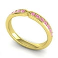 thumbnail image 1 of Stunning Round Cut 0.20 Carat Pink Sapphire Gemstone Eternity Band for Engagement Solid 14K Yellow Gold Size 7 by Diamond-Capitals, 1 of 8