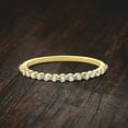 thumbnail image 1 of Stunning Round Cut Diamond Moissanite Wedding Band Promise Ring Anniversary Gift 10K Gold, 1 of 7