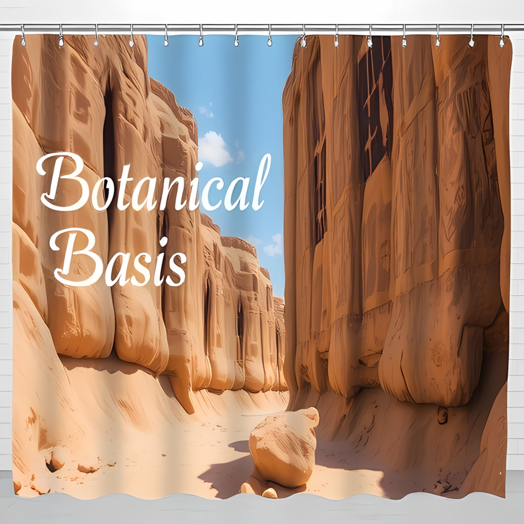 Sandstone Chevron Shower Curtain NCU0NXD1400