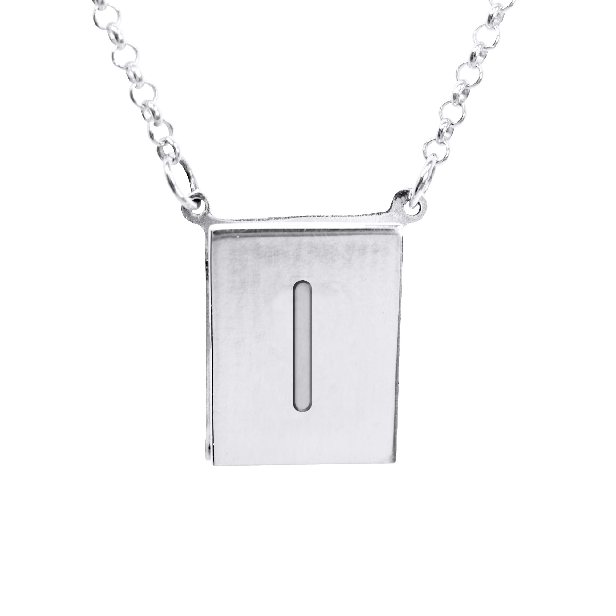 Stunning Sterling Silver Initial I Necklace