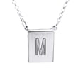 thumbnail image 1 of Stunning Sterling Silver Initial "M" Pendant Necklace with 18 Inch Sterling Silver Chain, 1 of 1