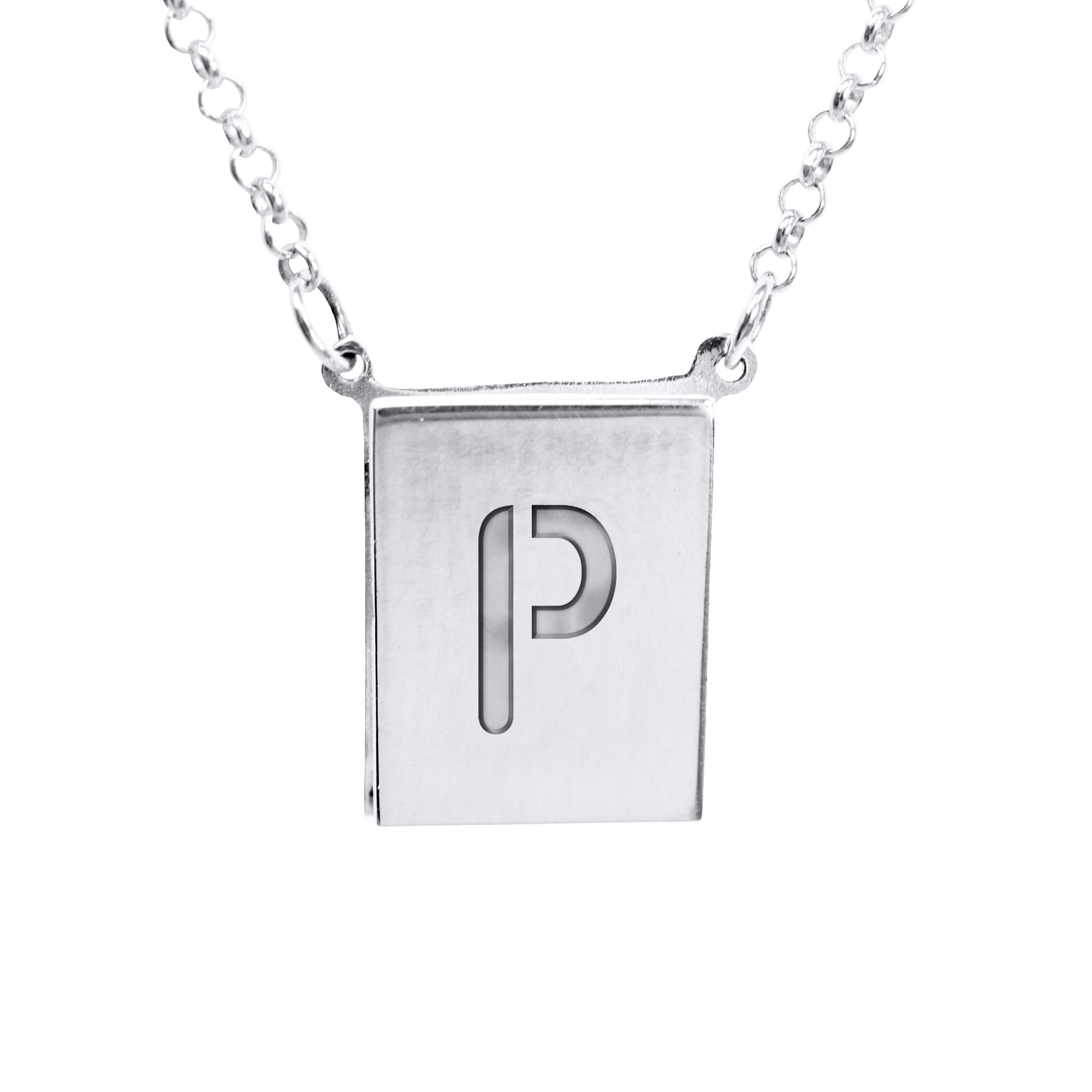 Stunning Sterling Silver Initial P Necklace