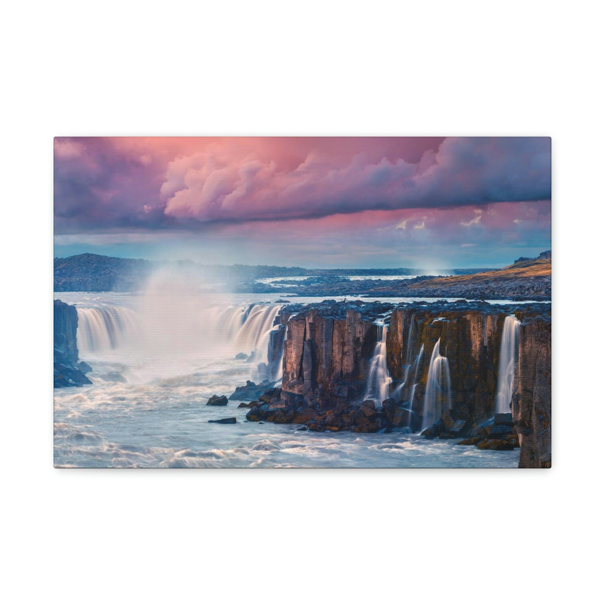 Stunning Sunrise Scene Beautiful Colorful Summer Landscape Beauty Nature  Scene Wonderful River and Falls Wall Art Ready to Hang Unframed -  Walmart.com, image size:2048x2048