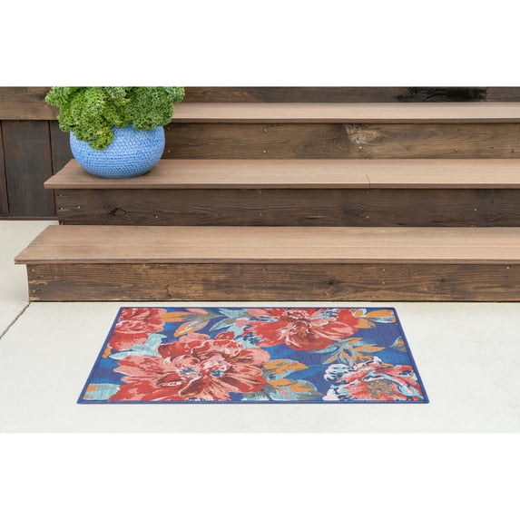 Stunning Transitional 2' x 3' Multi-Color Polypropylene Outdoor Area Rug