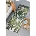 thumbnail image 1 of Stunning Transitional 2' x 7' Cream and Green Polypropylene Outdoor Area Rug, 1 of 7