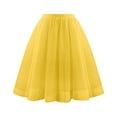 thumbnail image 1 of Stunning Waist Pleated Mesh Skirt Soft Drape Mid Length A-Line Design Large Size for Every Occasion, 1 of 2