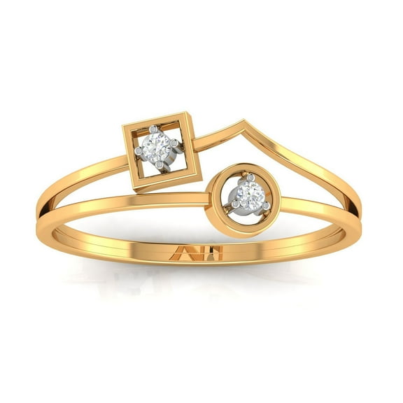 Stunning Yellow Gold Plated Sterling Silver Moissanite Split-Shank Ring for Women
