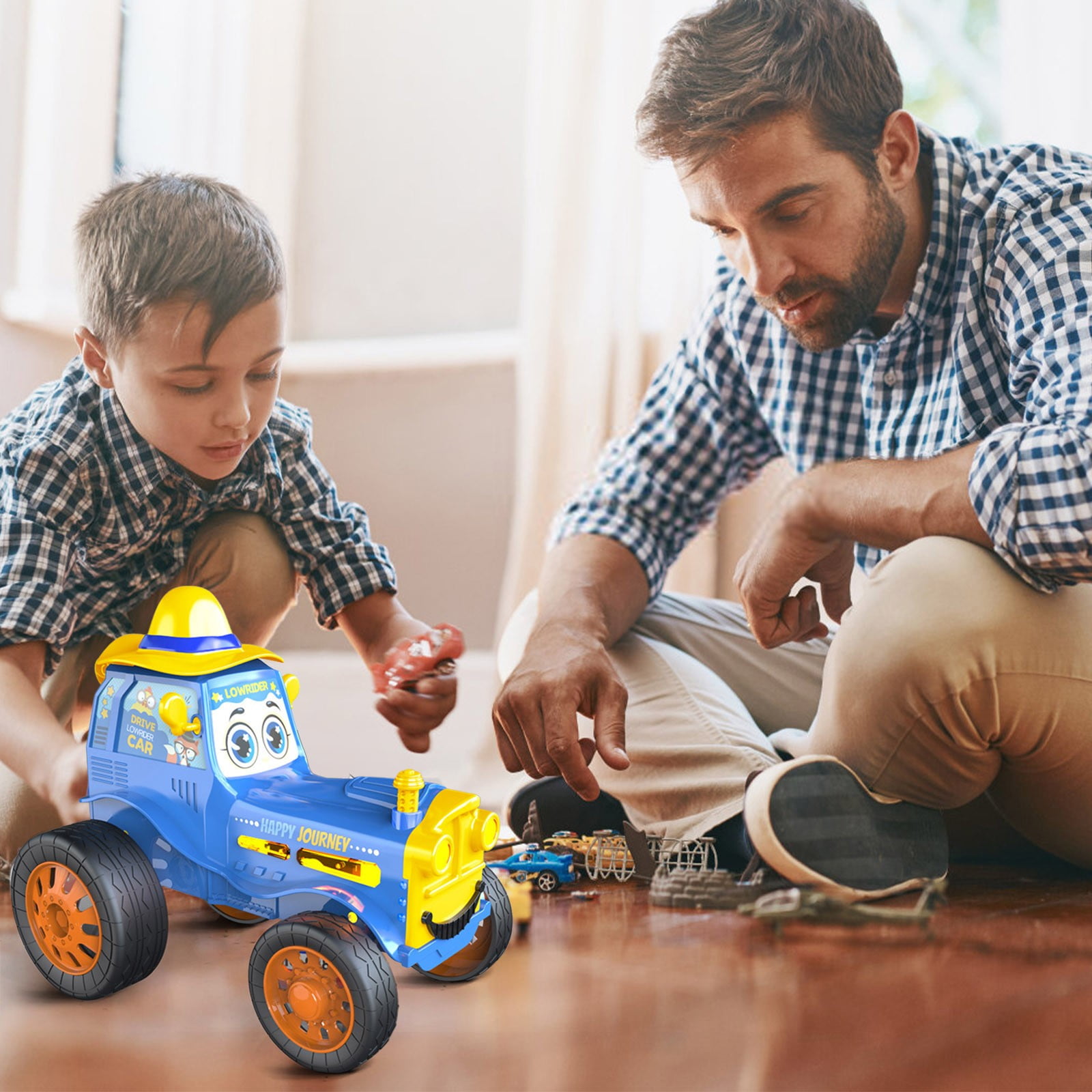 Stunt Car With Lights & Music 360° Rotating Rocking Tumbling Stunt Car Rechargeable Remote Control Car Age 6 Remote Control Trucks for Adults Remote Controlled Dump Watch Controlled Car for Crawlers