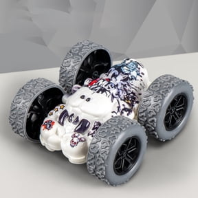 Stunt Car Toy for Children, Double Sided Flip Racing Vehicle with Four Wheel Drive, 360 Degree Spins, No Batteries Required, Inertia Powered for Endless Fun, Durable Plastic Design