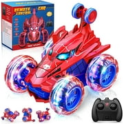 Remote Control Car for Kids, RC Car Toys for Boys Age 3-10, Cool Rechargeable Stunt Cars with 360 Flips 4WD Wheel Lights for Birthday Chritmas Gift