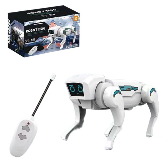 Stunt Robot Dog RC Toys for All Ages, Smart Robot Dog, Lifelike Actions, Programmable Play, 25m Range, Durable & Safe Gift - White Type B