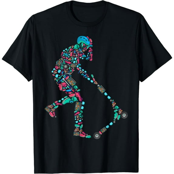 Stunt Scooter Retro Scooter Boys Kids T-Shirt