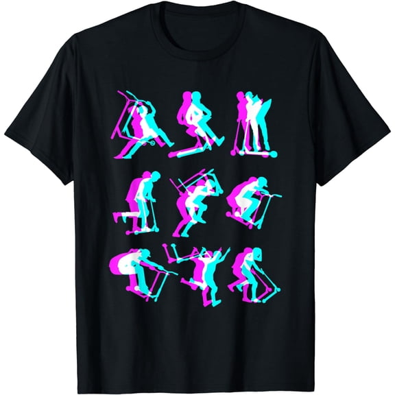 Stunt Scooter Retro Scootering Boys Kids T-Shirt