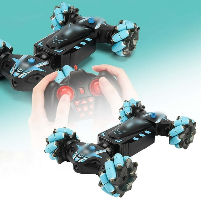 Stunt Twist Car Remote Control Stunt Car Battery Powered Remote Control Crawler 4WD 2.4Ghz 360° Rotating Crawler Control Stunt Car for Kids