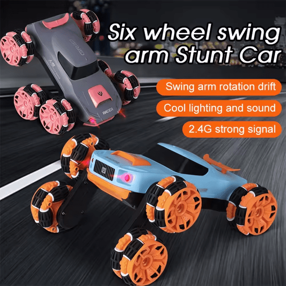 Stunt rolling racing car, rechargeable 6 wheels twist 360 degrees stunt toys car