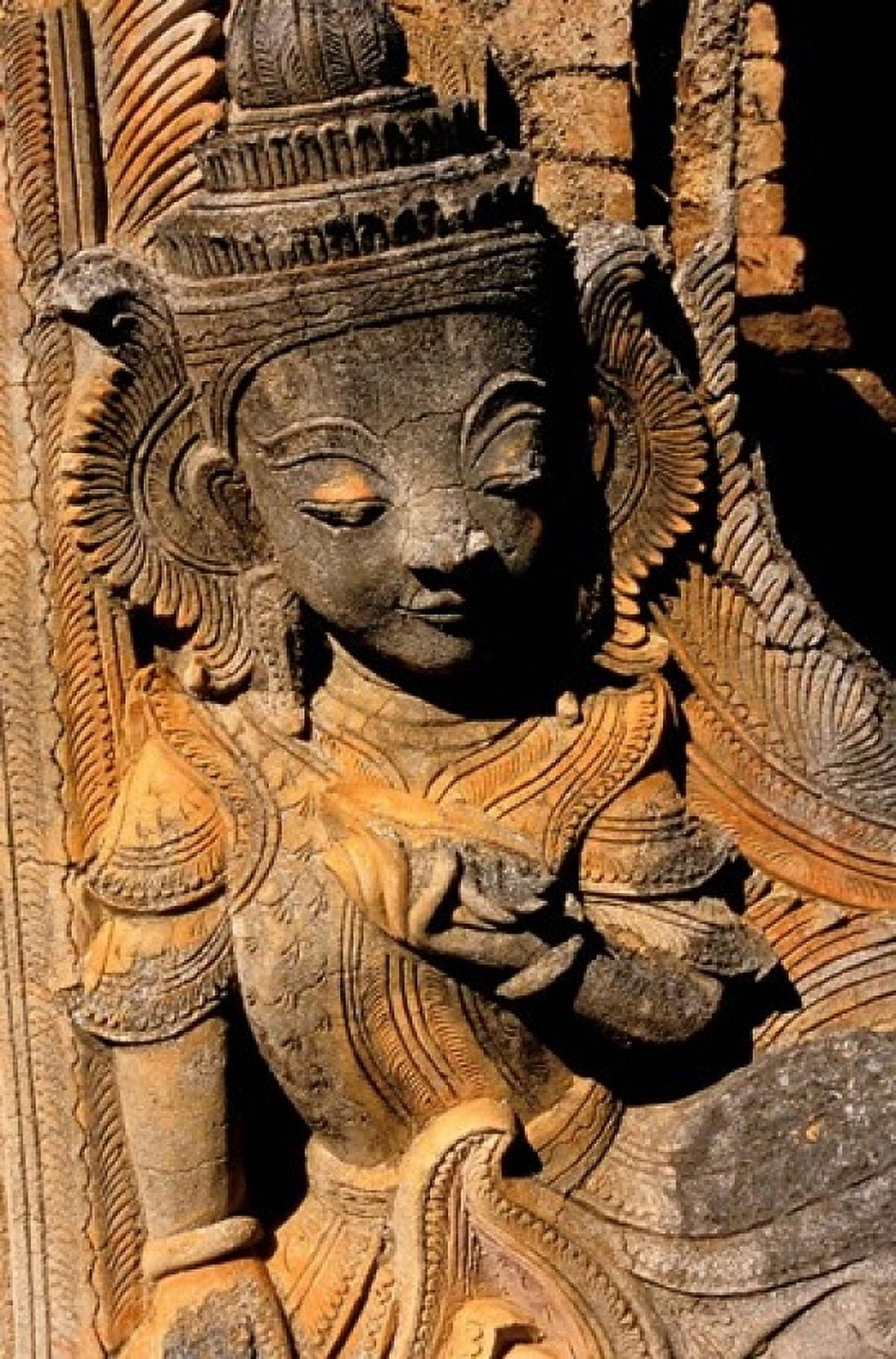 Stupa Details Shwe Inn Thein Indein Inle Lake Shan State Bagan Myanmar Canvas Art - Inger Hogstrom DanitaDelimont (12 x 17)