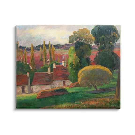 Stupell A Farm In Brittany Gauguin Classic Landscape Painting Gallery Wrapped Canvas Print Wall Art