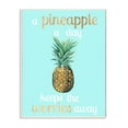 thumbnail image 1 of Stupell  'A Pineapple A Day Keeps the Worries Away' Wall Plaque Art, 1 of 5