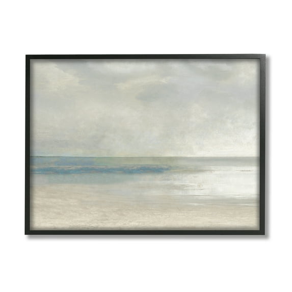 Stupell Abstract Beach Horizon Landscape Landscape Painting Black Framed Art Print Wall Art