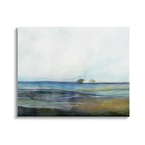 Stupell Abstract Beach Shore Nautical Landscape Abstract Painting Gallery Wrapped Canvas Print Wall Art