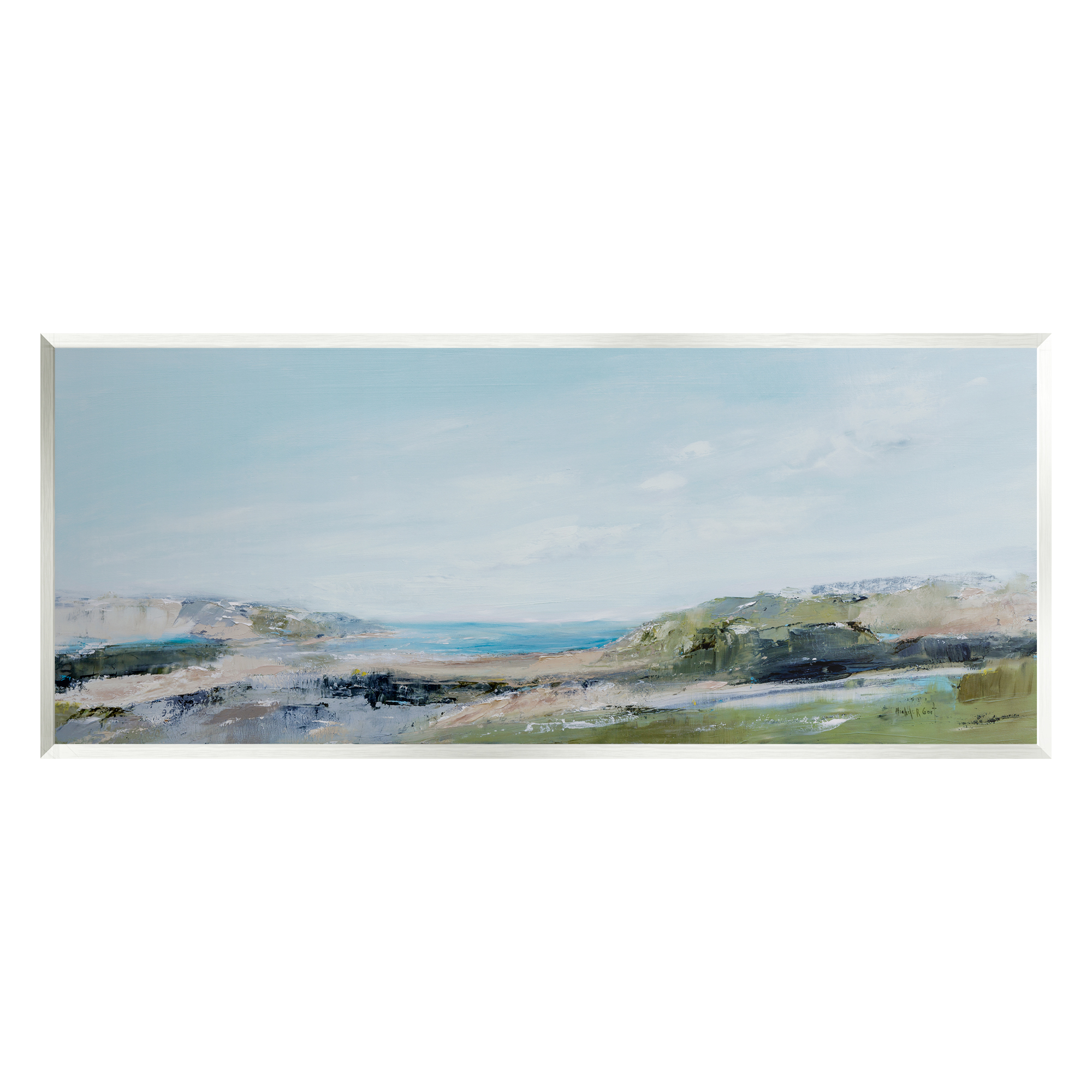 Stupell Abstract Coastal Cliffs Landscape Landscape Painting Wall Plaque Unframed Art Print Wall Art