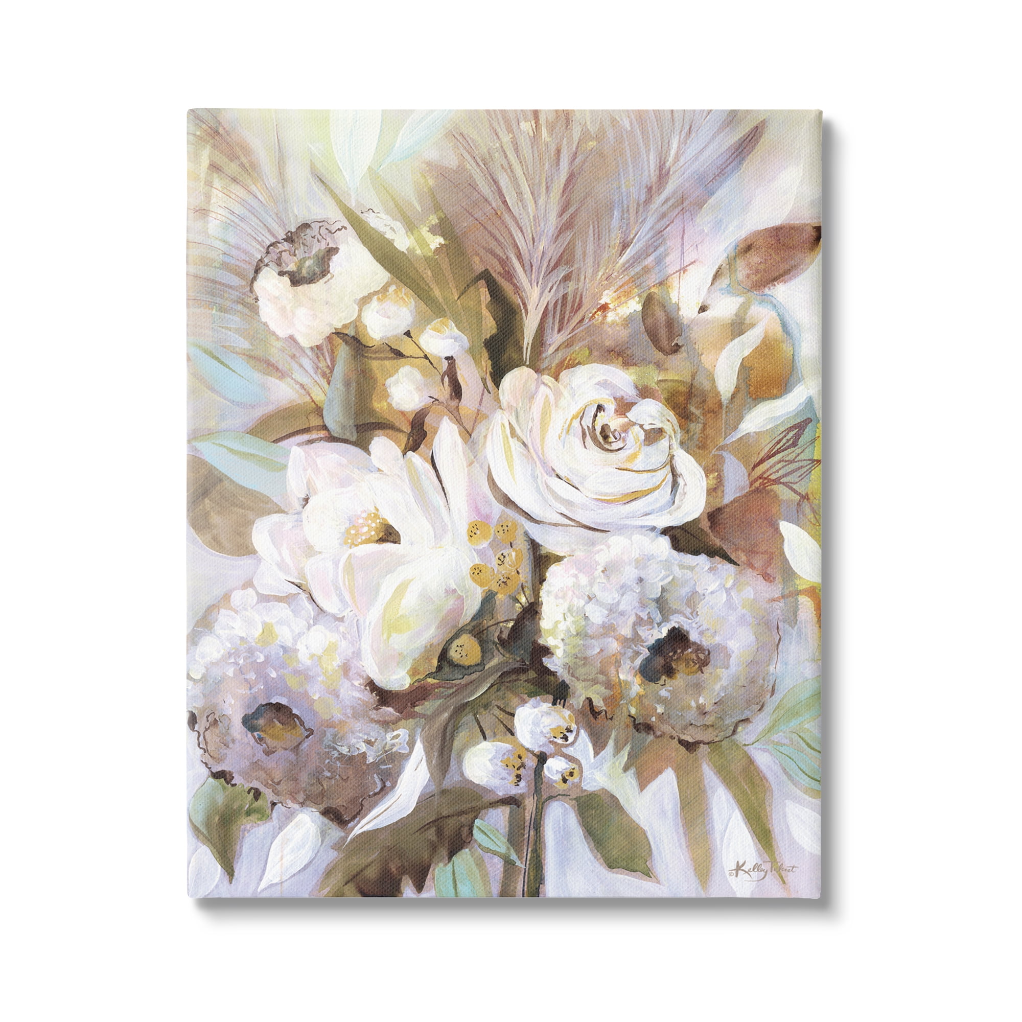 Stupell Abstract Flower Bouquet Mixed Florals Botanical & Floral Painting Gallery Wrapped Canvas Print Wall Art
