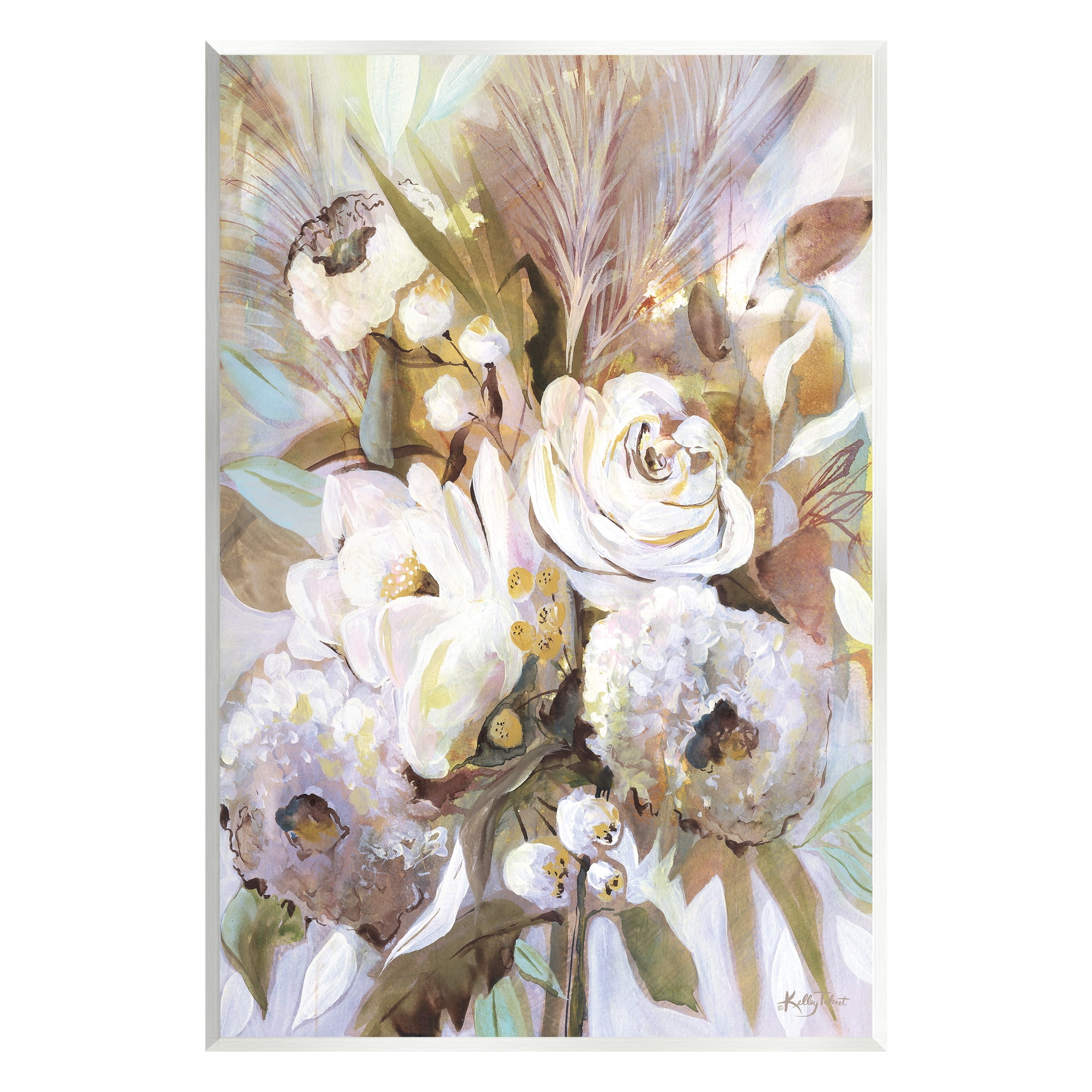 Stupell Abstract Flower Bouquet Mixed Florals Botanical & Floral Painting Wall Plaque Unframed Art Print Wall Art