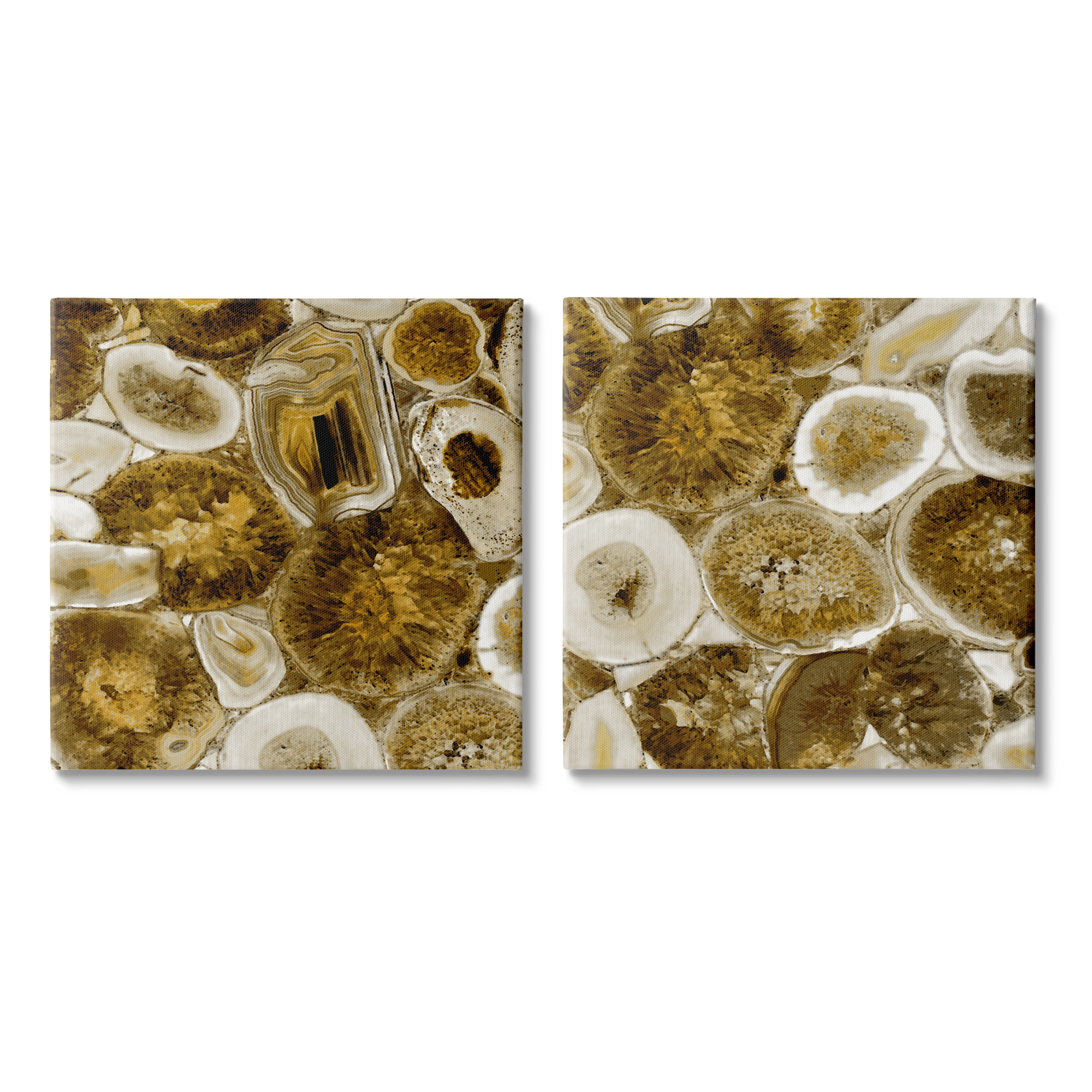 Stupell Abstract Geodes Mineral Nature Abstract Photography Gallery Wrapped Canvas Print Wall Art, Set of 2